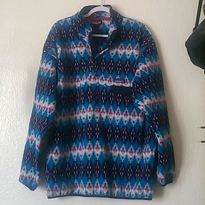 Patagonia Synchilla Blue Aztec Print Men's XL